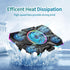 Laptop Cooling Pad - Gaming Laptop Cooler with 5 Quiet Fans and LED Lights, Fits 12-17 Inch Laptop