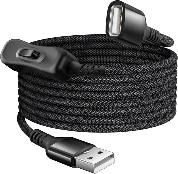 Itramax USB On Off Switch Cable,USB Extension Cable Support Data and Power