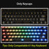 Fogruaden 61 Keys Black Clear Keycap Set, OSA Profile Transparent PC Material Keycaps, Compatible with 61 Key Cherry