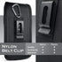 iPhone 15, 15 Pro, 14, 14 Pro, 13, 13 Pro, 12, 12 Pro, 11, XR, XS, 10 Holster Case with Card Slot & Belt Clip, Black.