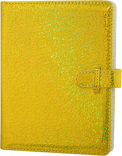 Hapeper 128 Pockets Photo Album for Fujifilm Instax Mini 12 11 9 8 90 70 40 Instant Camera Films (Golden)