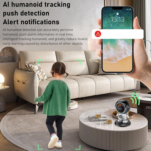 Sanpyl Indoor Camera, 1080P Robot Camera for Home Security, Pet Camera Baby Monitor with APP, Smart Rotatable Camera