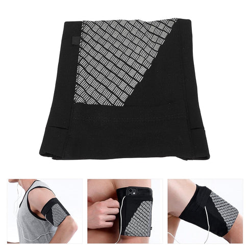 Cell Phone Armband - Universal Comfort Arm Band Holder for Running, Fitness, and Gym Workouts (L)