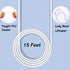 15ft, 2 Pack 2.0 Costyle USB Extension Cable White USB Extender Cable Type A Male to A Female Extension Cable Long USB