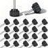 Impnit 24 Pieces M4 x 15 mm Threaded Knurled Thumbscrew, Monitor Screws for