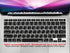 XSKN Arabic/English Black US Version Silicone Keyboard Cover - Compatible with 2020 MacBook Air 13.3 inch