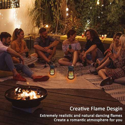 LED Flame Speaker, Portable Waterproof Bluetooth Wireless Speaker with Stereo Sound, LED Flame Effect, Indoor/Outdoor