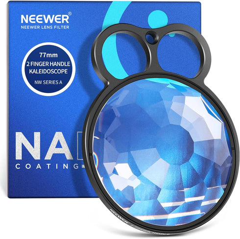 NEEWER 77mm Handheld Kaleidoscope Prism Lens Filter, Glass Prism Camera Lens Effect Filter for DSLR Photography