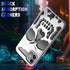 iPhone 12 Phone Case, Silver Cool Skull Skeleton Gothic Hollow Design for Men & Women