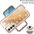 Asuwish Bling Liquid Glitter Clear Hybrid Military Grade Protective Cell Cover for Samsung Galaxy S23 Plus 6.6 inch