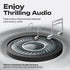 PowerLocus Bluetooth Headphones Over Ear, 60H Playtime, 4 EQ Modes Wireless Headphones with Microphone, Hi-Fi Stereo Deep Bass Foldable Headphone, Soft Foam Ear Cups,Fast Charging for Travel/PC/Phones