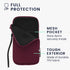 kwmobile Neoprene Phone Pouch Size XL - 6.7/6.8" Universal Cell Sleeve Mobile Bag with Zipper and Wrist Strap (Berry)