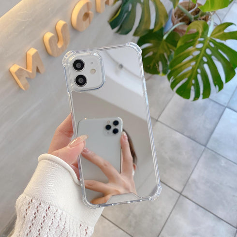 iPhone 11 Case Mirror Case with Shockproof Corner Guards, Slim Protective Cover for Girls, Makeup Touch Up