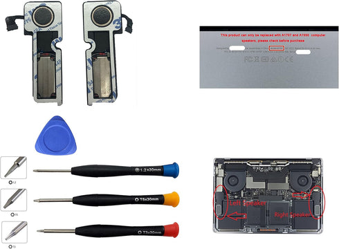 Replacement Internal Speaker Set for MacBook Pro 15" A1707 2016 2017 A1990 2018 2019 Subwoofer Retina with Touch Bar