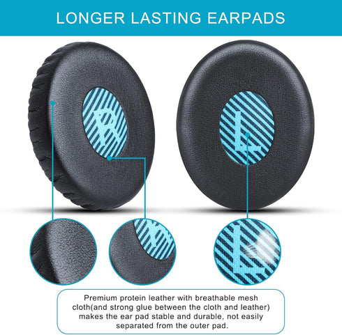 GVOEARS Ear Pads for Bose On-Ear 2 Headphones, OE2/OE2i/SoundTrue/SoundLink, Durable Blue Cushion Pads.