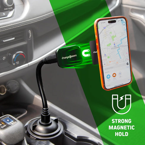Adjustable Magnetic Cupholder Car Mount, Magnetic Phone Holder for Car, Magnetic Cup Mount for Smartphones