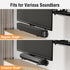 ELIVED 6.5" 17.7" 15 Lbs, YD5011 Soundbar Mount Under TV, Sound Bar TV Mounting Bracket with Holders Swivel to fit