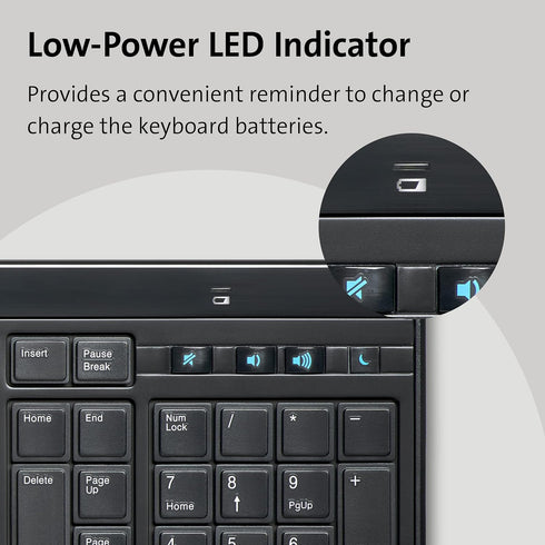 Slim Type Wired Keyboard K72357USA by Kensington, Black