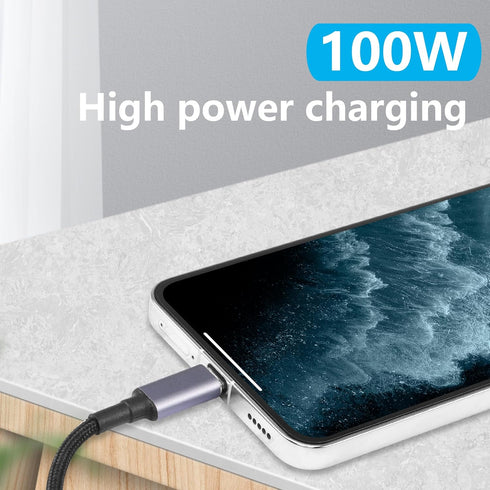 SinLoon PD 100W Laptop Charger Adapter Cable, DC 5.5mm x 2.5mm Female Input to USB Type C Male Power Charging Cable for