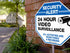 Video Surveillance Sign, 12x12 Security Alert Metal Sign for 24 Hour Video Surveillance, All Activities Monitored