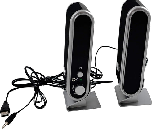IMD168B 2.0 Channel Stereo Speakers with USB Power, 3.5mm AUX, Wired for PC and Computer
