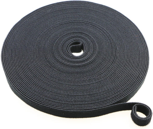 Pasow Fastening Tape Cable Tie, Double Side Nylon Power Wire Management, 3/4 Inch, 25 Yards