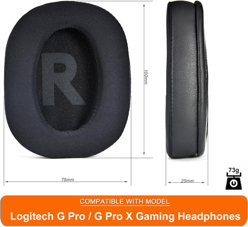 Cooling Gel Earpads Replacement for Logitech G Pro/G Pro X Gaming Headphones, Noise Isolation Foam