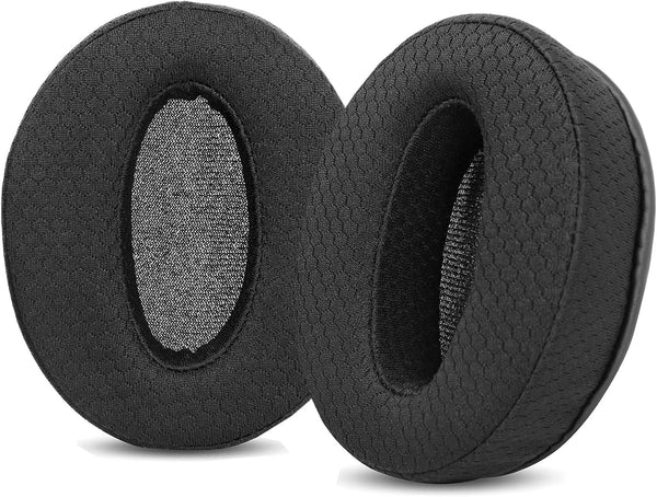 HA-NC100 Ear Pads Cushion Replacement Compatible with JVC HA-NC100 Noise Canceling Headphones (Upgrade Fabric Black)