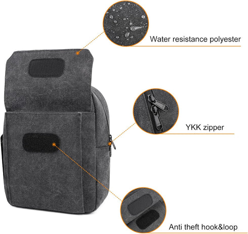 Tullio Crossbody Camera Bag for Photographer, Waterproof Canvas Sling Bag Compatible with Nikon Sony