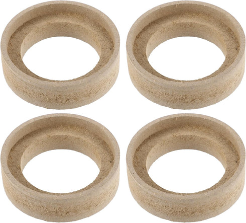uxcell 4 Pcs Universal 1 Inch Speaker Subwoofer Mounting Spacer Rings, Solid Wood, Beige