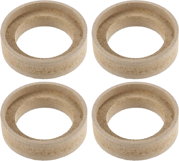 uxcell 4 Pcs Universal 1 Inch Speaker Subwoofer Mounting Spacer Rings, Solid Wood, Beige