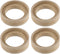 uxcell 4 Pcs Universal 1 Inch Speaker Subwoofer Mounting Spacer Rings, Solid Wood, Beige