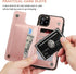 OT ONETOP Wallet Case for iPhone 11 Pro Max, Rose Gold, PU Leather, Card Holder, Kickstand, Shockproof Cover, 6.5 Inch
