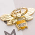 Allengel Stylish Phone Ring Grip Holder Stand, Bee Finger Holder Kickstand for iPhone & Android, Gold & Crystal