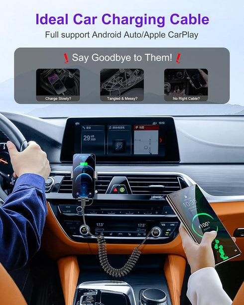 USB C and Lightning Cable 2 in 1 Dual Cable, 3A Fast Charging & Data Sync for iPhone and Android, 3FT