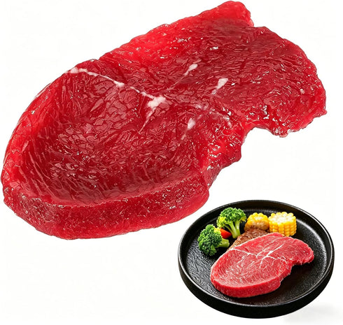 VOSCHOIX Fake Steak Prop : Realistic Food Steak Ornament Simulation Play Food Meat