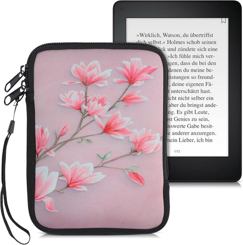 kwmobile Neoprene e-Reader Pouch Size 6" eReader - Universal eBook Sleeve Case with