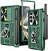 VEGO Protective Armor Case for Galaxy Z Fold 4 with S Pen Holder, Hinge Protection, 360° Ring Kickstand, Green