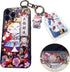 Compatible with iPhone 12 Pro Case | Cute Japanese Lucky Cat Design, Glitter Luxury Soft Silicone with Phone Lanyard