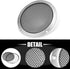 X AUTOHAUX 8" Round Speaker Grille Cover Mesh Trim, Silver Tone Subwoofer Grille Horn Protective Guard for Car Stereo