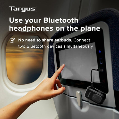 Targus Wireless Bluetooth Audio Adapter, Black, Connects to Non-Bluetooth Devices, Up to 2 Devices