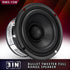 Facmogu 3 inch Tweeter Speakers, HiFi Full Range Woofer Loudspeaker, 2 PCS 4 Ohm Anti-Magnetic