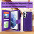 Harryshell Detachable Magnetic Zipper Wallet Leather Case with Cash Pocket and 12 Card Slots for Samsung Galaxy S21 5G