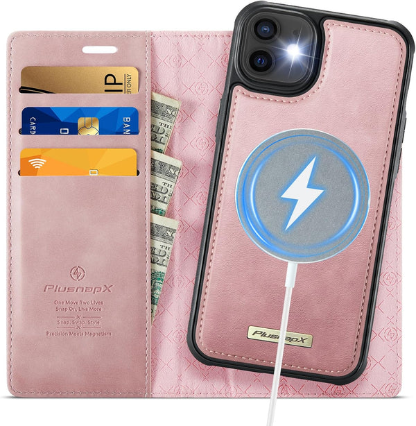 PlusnapX Wallet Case for iPhone 12 / iPhone 12 Pro Compatible with Magsafe,
