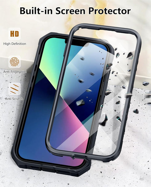 SOiOS 13/14/15 16e for iPhone Phone Case: for iPhone Protective Cover with Belt Clip Holster | Durable Dual-Layer