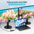 Buerlaseul 7 1 2*4K 3*USB-A/USB-C 100W Docking Station Dual Monitor for Dell/HP/Mac Laptops, IN USB C to Dual HDMI