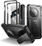 Dexnor OnePlus 12 Case - Heavy Duty Shockproof, Military Grade, Built-in Screen Protector & Kickstand, Black.