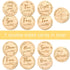 Sanyakti Signs-7 Sets Baby Monthly Milestone,Beautiful Baby Milestone Double Sided Marker Wooden Circles Discs Newborn