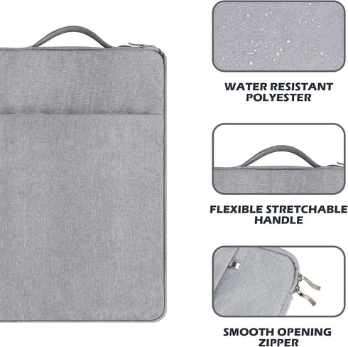 RAINYEAR 14 Inch Laptop Sleeve Case, Handbag with Handle Strap for Chromebook, Gray