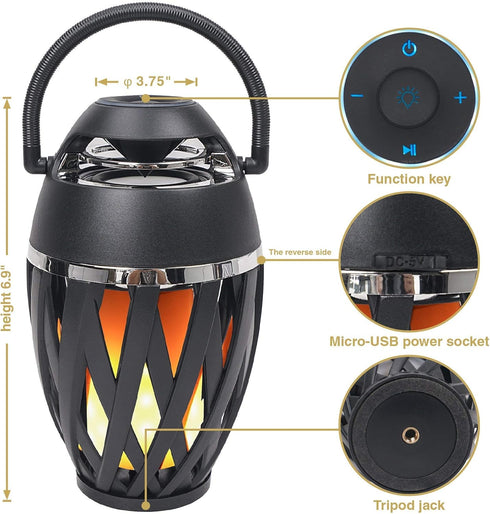 Sound Town 2-Pack Portable Bluetooth Speakers with LED Lights, True Wireless Stereo, Wall Mount Brackets (OPIK-F1-PAIR)